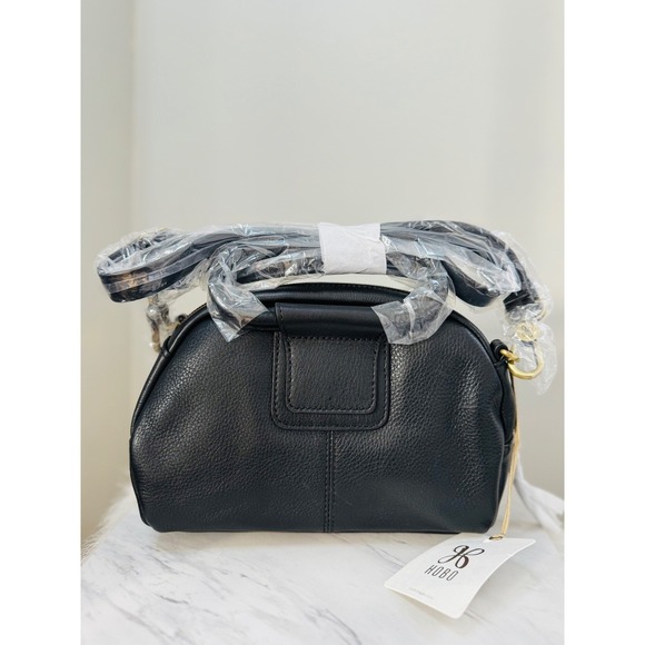 Hobo Sheila Small Mini Cow Print Hair On Leather Satchel, Black/Brown, NWT - Picture 9 of 11